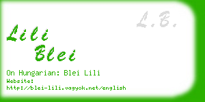 lili blei business card